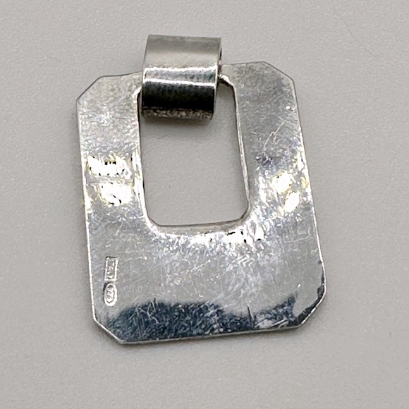 Simple Sterling Silver Geometric Pendant - Picture 2 of 3